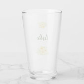 Yellow watercolor floral glas (Achterkant)