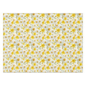 Yellow Watercolor Wildflower Pattern  Tafelkleed (Voorkant (Horizontaal))