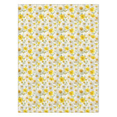Yellow Watercolor Wildflower Pattern  Tafelkleed (Voorkant)