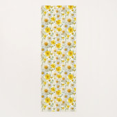 Yellow Watercolor Wildflower Pattern  Yogamat (Achterkant)