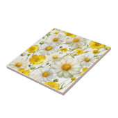 Yellow Watercolor Wildflowers Pattern  Tegeltje (Zijkant)