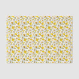 Yellow Watercolor Wildflowers Pattern  Tissuepapier
