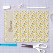 Yellow Watercolor Wildflowers Pattern  Tissuepapier (Craft)