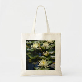 Yellow Waterlilies Lotus canvas tas