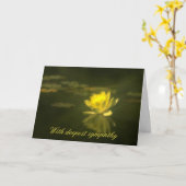 Yellow Waterlily Condolence Card Kaart (Gele Bloem)