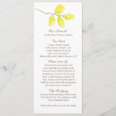 Yellow waterverf bruiloft menu (Achterkant)