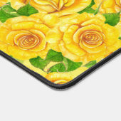 Yellow waterverf rozen patroon bureaumat (Hoek)