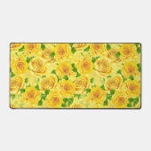 Yellow waterverf rozen patroon bureaumat (Voorkant)