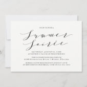 Yellow Waterverf Summer Soiree Party Invitation Kaart (Voorkant)