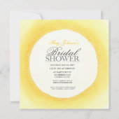 Yellow Waterverf Vrijgezellenfeest Party Invite Kaart (Achterkant)