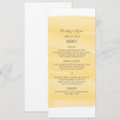 Yellow Waterverf Wedding Menu (Voorkant / Achterkant)