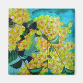 Yellow Wattle Australian native flower art magnet (Voorkant)