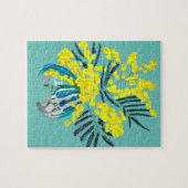 Yellow Wattle Mimosa Australische bloemkunst Legpuzzel (Horizontaal)
