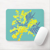 Yellow Wattle Mimosa Australische bloemkunst Muismat (Met muis)