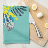 Yellow Wattle Mimosa Australische bloemkunst Theedoek (Quarter Fold)