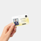Yellow Wave Design foto-identificatie-ID Badge (Handheld)