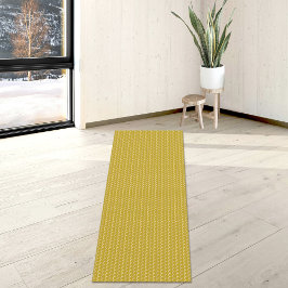 Yellow Waves Pattern Yoga Mat