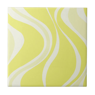 Yellow Waves Tile Tegeltje