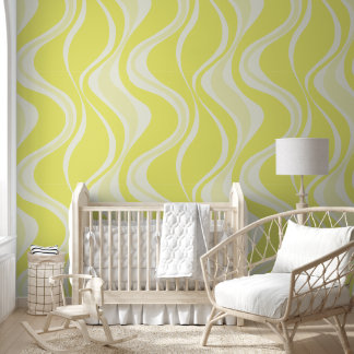 Yellow Waves Wallpaper Behang
