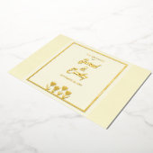 Yellow Wedding Flowers Folie Invitation Folie Uitnodiging (Gedraaid)