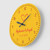 Yellow Wedding or Anniversary Gift Clock  Grote Klok (Hoek)
