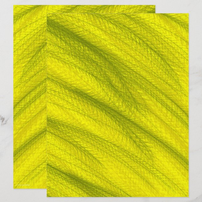 Yellow Wheat Field Scrapbook Paper 2-Sided Page (Voorkant / Achterkant)