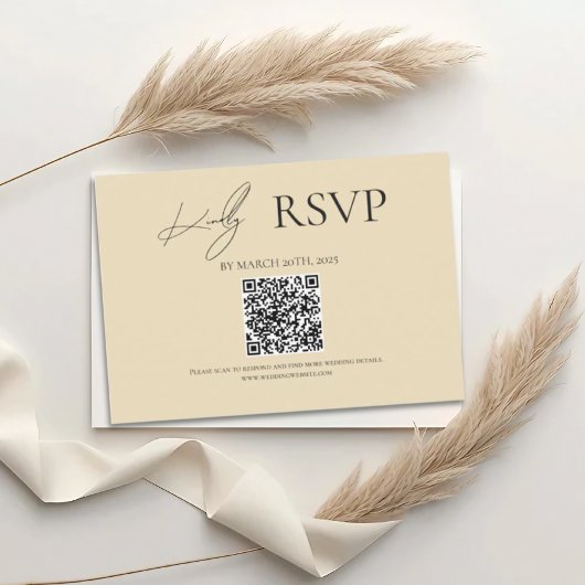 Yellow Where Forever Begins Wedding RSVP Cards