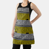 Yellow White Black Greek Key Fret Pattern Design  Schort (Insitu)