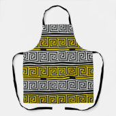 Yellow White Black Greek Key Fret Pattern Design  Schort (Voorkant)