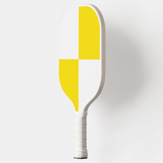 Yellow white checker patroon BBQ party Pickleball Paddle (Links)