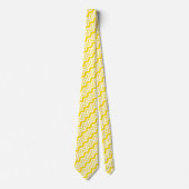 Yellow White Chevron Zigzag Pattern Design  Stropdas (Voorkant)