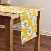 Yellow White Daisy Pattern 2 Korte Tafelloper (Voorbeeld)