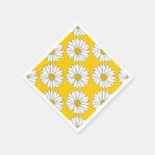 Yellow White Daisy Pattern 2 Servet (Hoek)