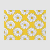Yellow White Daisy Pattern 2 Tissuepapier (Voorkant)