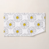 Yellow White Daisy Pattern Bad Handdoek (Handdoek)