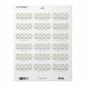 Yellow White Daisy Pattern Etiket (Full Sheet)