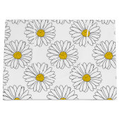 Yellow White Daisy Pattern Groot Cadeauzakje (Voorkant)