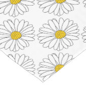 Yellow White Daisy Pattern Korte Tafelloper (Hoek)