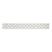 Yellow White Daisy Pattern Satijnen Lint (Voorkant)