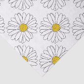 Yellow White Daisy Pattern Tissuepapier (Detail)