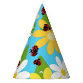 Yellow White Flowers Red Ladybug Beetle Feesthoedjes (Links)