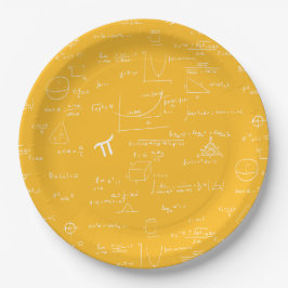Yellow White Math Equations Graphics Graduation Papieren Bordje