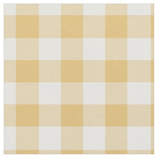 Yellow & White Plaid Gingham Stof (Close Up)