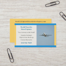 Yellow White Plane Agent Vliegtuigreisbureau