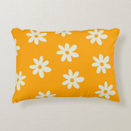 Yellow White Retro Y2K ventilatorpatroon Accent Kussen