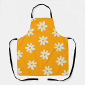 Yellow White Retro Y2K ventilatorpatroon Schort (Voorkant)