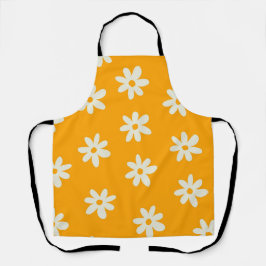 Yellow White Retro Y2K ventilatorpatroon Schort