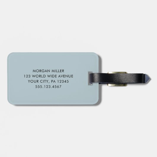 yellow & white striped Shadow Monogram retro party Bagagelabel (Achterkant horizontaal)