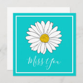 Yellow White Turquoise Daisy (Voorkant / Achterkant)