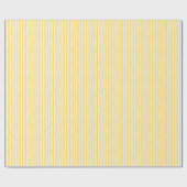 Yellow & White Wonky Stripes Cadeaupapier (Vlak)